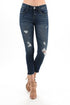 SIDE SILT SKINNY WITH RAW HEM