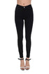 BLACK MID-RISE SKINNY JEAN
