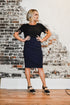 PONTEE NAVY PENCIL SKIRT