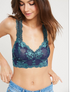 FLORAL LACE RACKER BACK BRALETTE | NAVY + JADE