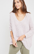 POPCORN TEXTURE V-NECK SWEATER
