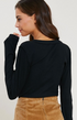 BUTTON DOWN RIBBED CARDIGAN TOP