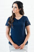 CHIFFON NAVY TOP