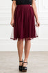 BURGUNDY TULLE SKIRT