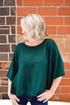 CROPPED KNIT SWEATER | HUNTER GREEN