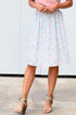BLUE + PINK FLORAL SKIRT